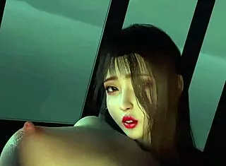 3d cute asian maid cheating with her master and getting creampie.