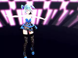 this anime with hatsune miku is super cool and exciting