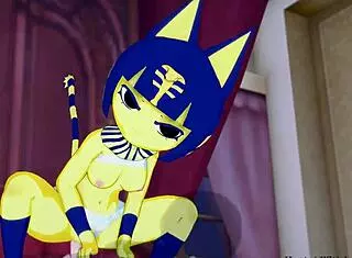 ankha rides nice cock in bedroom 😏 creampie pov