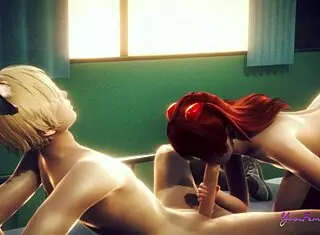 Asuka Femboy Swallows Cum In Sissy Japanese Anime Porn