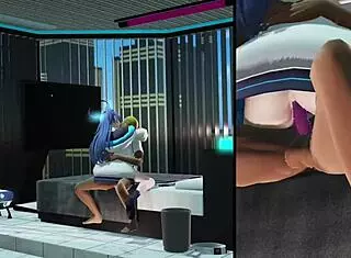 Yuuka-san rides hard in cowgirl for intense creampie