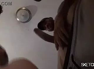 The thick dick plunges deep into his ass, stretching him wide as he moans in ecstasy, the sloppy blowjob leading to intense anal fucking with a massive cock.