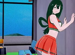 tsuyu asui and kyoka jiro fuckin izuku midoriya so intense in my hero academia