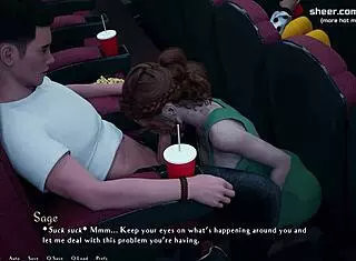 Young Redhead Gives Public Blowjob