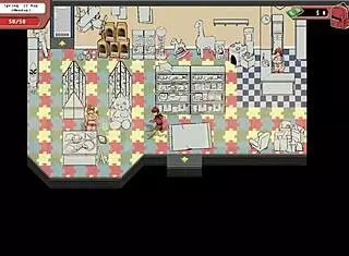 Massive cum after deepthroat in game