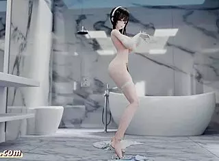 Zhenhai's Seductive Nude Dance In 3D Azur Lane
