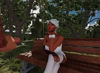 In this outdoor scene, kitty faces off against the cock in a hardcore battle.