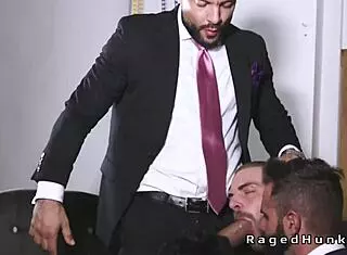 i joined foursome gay anal sex in suits
