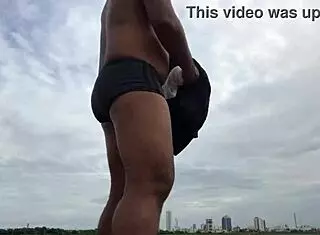 The big boy intensely tries to please with blowjob.