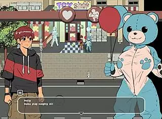 Massive cum after deepthroat in game