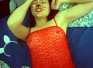 Hey, This Sexy Girl Is Masturbating With Her Favorite Carrot While Bent Over 😏