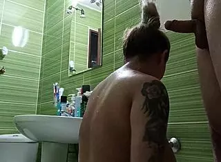 Old Man and Young Blonde in Deepthroat Sex Action