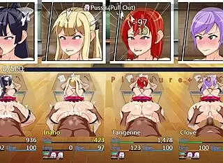 Detailed gameplay of professional school in hentai anime cartoon game from USA.