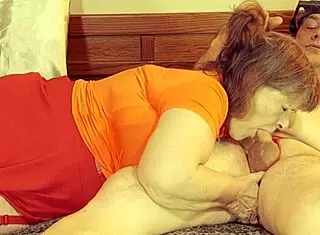 Granny Velma Dinkley Sucks Cock with Passionate Emotion