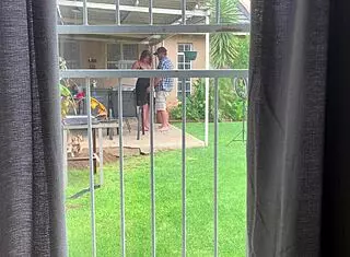 I saw my neighbors fucking in the backyard