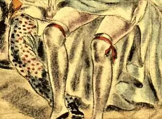 vintage erotic comic illustration