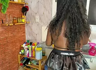 Where did the maid ask for milk after fucking her boss's big cock?