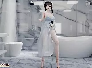 Zhenhai's Seductive Nude Dance In 3D Azur Lane