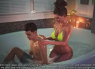 Wife and Mother-in-Law Relax in Game Setting