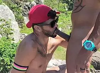 Intense Bareback Group Fuck On Famous Beach