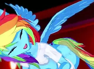 Rainbow Dash wants you to ride her after touching each other in My Little Pony 18+.