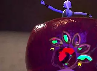 Busty girls in 3D cartoon threesome.