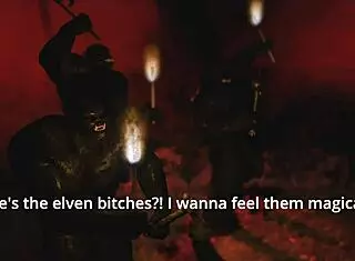 fallen princess gets gangbanged in bdsm fantasy