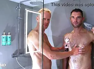 Muscled Guys Shower Fun