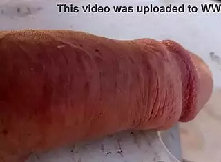 he drops his cock and watches it bounce slowly