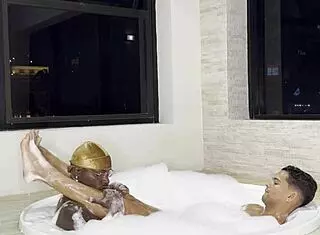 black and latino guys in sauna