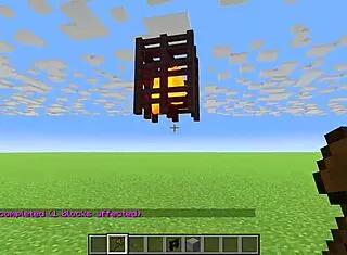 Realistic minecraft with satisfying cum lava and destruction asmr!