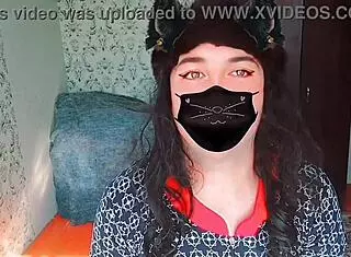 Sexy Crossdresser in Dress Shows Big Ass as White Gay Ladyboy