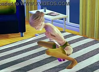 Young Teen In Stockings Performs Solo Masturbation In Hentai Anime 3D Scene With Detailed Actions