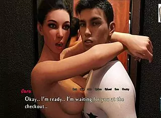 Waking up next to that sexy topless brunette.