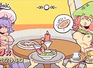 futanari di funghi ep 4: 'kinky waitress, put that cum over the pizza now?'
