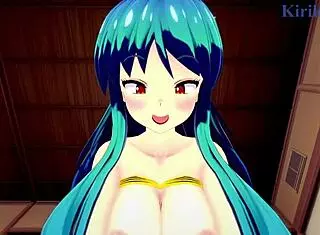 Lum's intense creampie sex in 3D hentai outfit