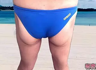 did you masturbate in that beach volleyball bikini? part 1 with anal toy 😏