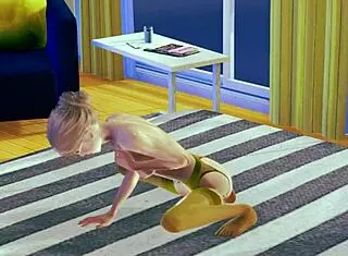 Young Teen In Stockings Performs Solo Masturbation In Hentai Anime 3D Scene With Detailed Actions