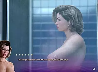 Busty BBW MILF catches tenant in shower.