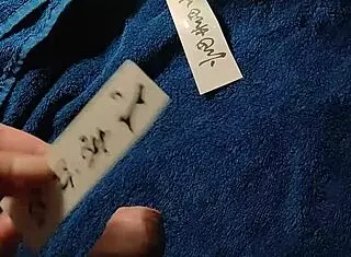 In the bdsm dungeon, ifoslave adds fake tattoos to his cock for his master