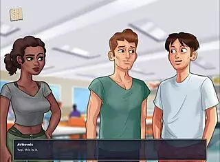 Summertime saga episode 168 delivers intense hentai action with brunette anime girl in erotic cartoon scene