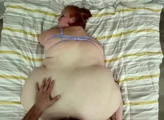 thick redhead teases creampie in casual scene