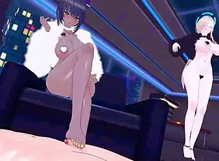 Asuna x Karin MMD hentai anime encounter