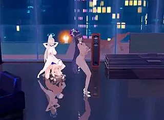 Asuna x Karin MMD hentai anime encounter