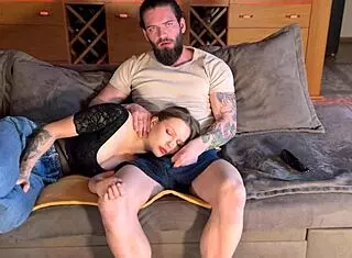 Stepmother Sucks Dick While Watching Movie