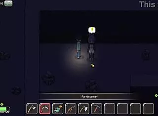 Playing hentai game village rhapsody part three with big tits in the stable