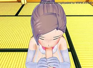 Cute girl slips into maid costume, drives my big cock wild in 3D hentai 83