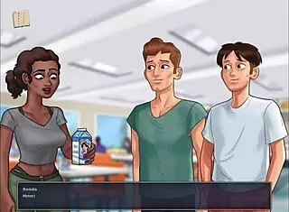 Summertime saga episode 168 delivers intense hentai action with brunette anime girl in erotic cartoon scene