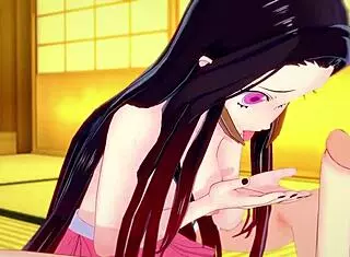 Nezuko in Kimono Gets Wild with Intense Fucking.