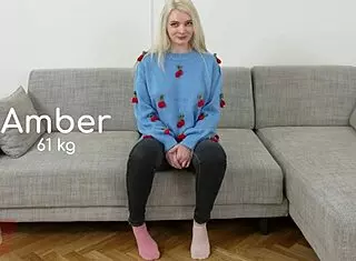 Fit18 - Amber Kawaii - Tall Blonde German Casting POV